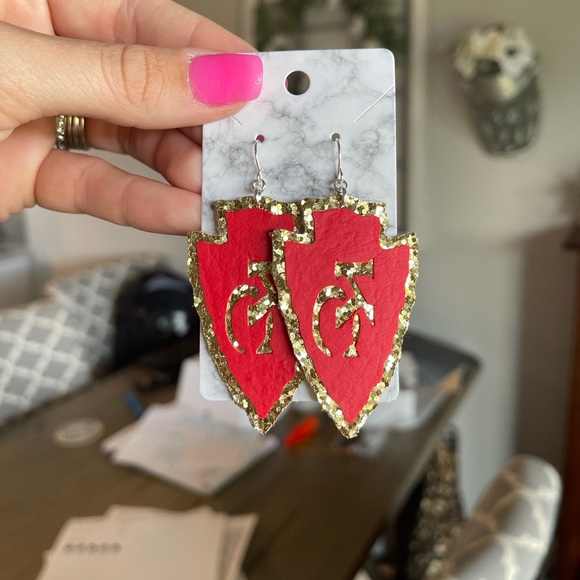 KC Chiefs earrings - Picture 4 of 6